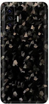 Vcare GadGets Vivo X50 Mobile Skin(Black Diamond Crystal)