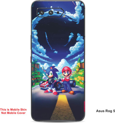 VYBE The Smart Choice Asus Rog 5 Sonic & Super Mario Embossed Mobile Skin(Blueberry A6)