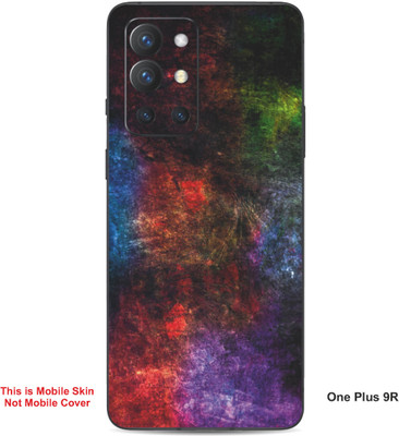 VYBE The Smart Choice One Plus 9R Abstract Embossed Mobile Skin(Olive green A6)