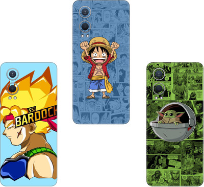 wrap craft ONEPLUS NORD N100 COMBO(PACK OF 3)Camera&Back Protector Premium Vinyl Mobile Skin(Multicolor)