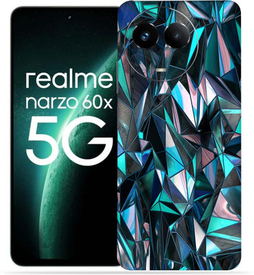 OggyBaba Realme Narzo 60X 5g Mobile Skin(Polygon blue)