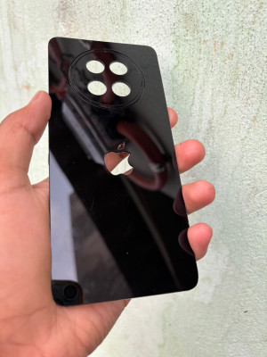 TWUAOP REALME 13 5G MIRROR BACK PANNEL ACRYLIC SHEET APPLE Mobile Skin(Black)