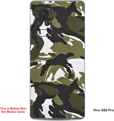 VYBE The Smart Choice Vivo X60 Pro Camouflage Embossed Mobile Skin(Green Brown 11)