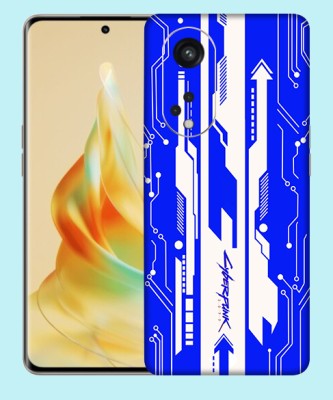 WeCre8 Skin's Oppo Reno 8T 5G Mobile Skin(Blue Cyberpunk Multicolor Mobile Skin)