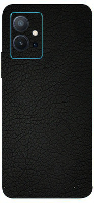 TJ CREATION Vivo T1 5g Mobile Skin(Ultra Super Black Leather Skin With High Matte Finish.)