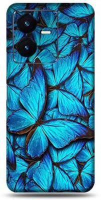 Mclaxa Butterfly Blue For Vivo Y22 4g Back Skin, Butterfly Blue, Vivo Y22 4G Mobile Skin(Butterfly Blue Matte Finish Skin With Super Matte Finish)