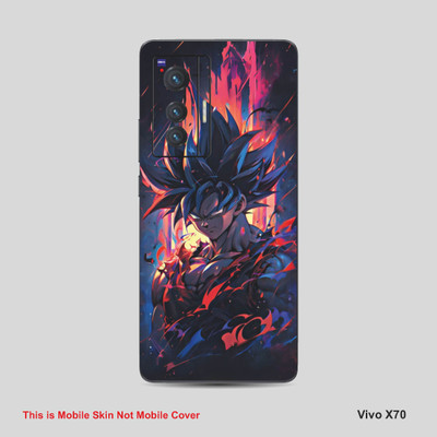 VYBE The Smart Choice Vivo X70 Goku Mobile Skin Mobile Skin(Deep Rose A7)