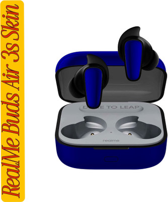 Flipkart SmartBuy realme buds air 3s skin(case+buds)any device not include_its cut_blue_m29 Mobile Skin(Blue)