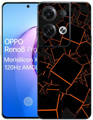 FCS OPPO Reno8 Pro 5G Printed Back Skin: Box Orange Mobile Skin(Box Orange Skin)