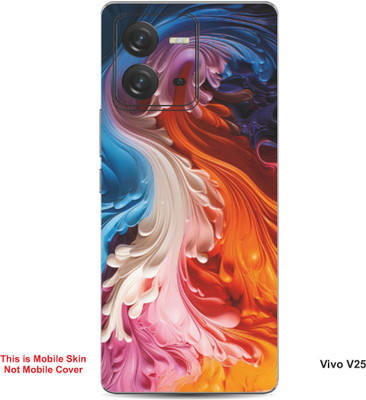 VYBE The Smart Choice Vivo V25 Pattern Embossed Mobile Skin(Pink Rose 4)