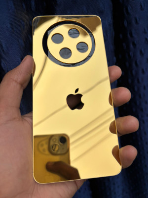 TWROP OPPO F27 5G ACRYLIC MIRROR BACK PANNEL Mobile Skin(Gold)