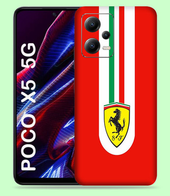WeCre8 Skin's Xiaomi Poco X5 5G Mobile Skin(Red Ferrari Multicolor Mobile Skin)