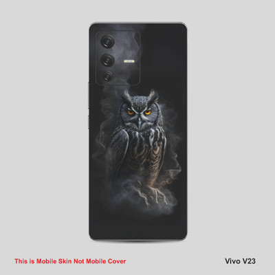 VYBE The Smart Choice Vivo V23 Owl Mobile Skin Mobile Skin(Charcoal Grey A34)