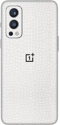 Vcare GadGets One Plus Nord 2 5G Skin Back Side With Camera Protection High Quality Premium Mobile Skin(Leather Textured White)