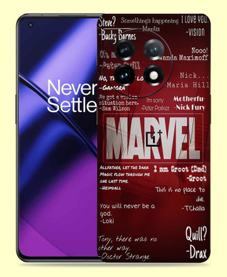 WeCre8 Skin's Oneplus 11R 5G Mobile Skin(TTypo Marvel Multicolor Mobile Skin)