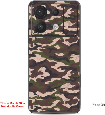 VYBE The Smart Choice Poco X6 Camouflage Embossed Mobile Skin(Sanguine Brown 1)