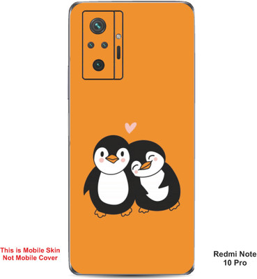 VYBE The Smart Choice Redmi Note 10 Pro Penguin Embossed Mobile Skin(Fire Orange A1)