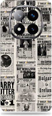 SkinoMania Xiaomi Redmi Note 14 Pro Plus Premium Vinyl Mobile Skin (Multicolor) Mobile Skin(Harry-Potter-Paper)