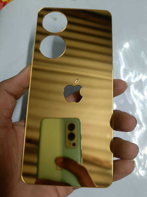 TWUAOP VIVO T2 5G MIRROR BACK PANNEL ACRYLIC SHEET APPLE Mobile Skin(Gold)