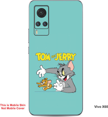 VYBE The Smart Choice Vivo X60 Tom & Jerry Embossed Mobile Skin(Lights Blue B9)