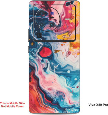 VYBE The Smart Choice Vivo X80 Pro Abstract Embossed Mobile Skin(Amaranth 15)
