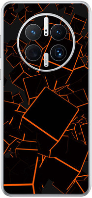 FCS Huawei Mate 50 Pro Printed Back skin Mobile Skin(Box Orange)