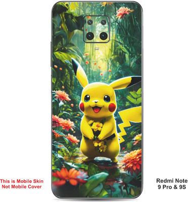 VYBE The Smart Choice Redmi Note 9 Pro Pikachu Embossed Mobile Skin(Light Tan A1)