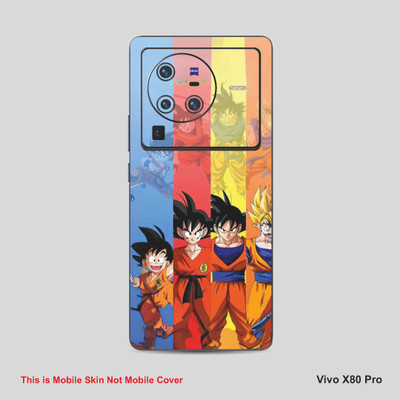 VYBE The Smart Choice Vivo X80 Pro Goku Mobile Skin Mobile Skin(Cyan Blue, Red, Yellow A10)