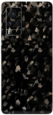 Vcare GadGets Vivo X60 Pro Mobile Skin(Black Diamond Crystal)