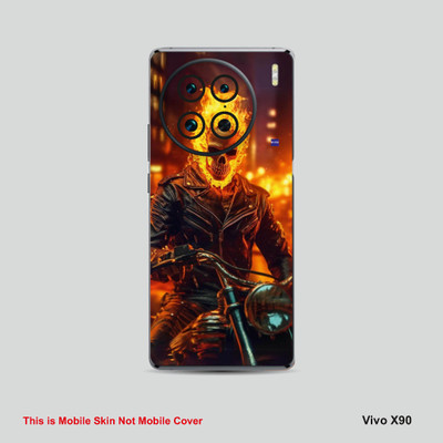 VYBE The Smart Choice Vivo X90 Raider Bike Mobile Skin Mobile Skin(Yellowish Orange A11)