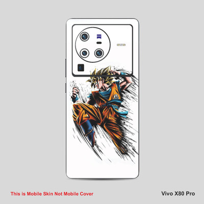 VYBE The Smart Choice Vivo 80X Pro Goku Mobile Skin Mobile Skin(Milk White 17)