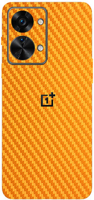 LAMHA One Plus Nord 2T 5G, one plus nord 2t 5g Mobile Skin(Ultra Super Golden Carbon Fiber With High Matte Finish.)