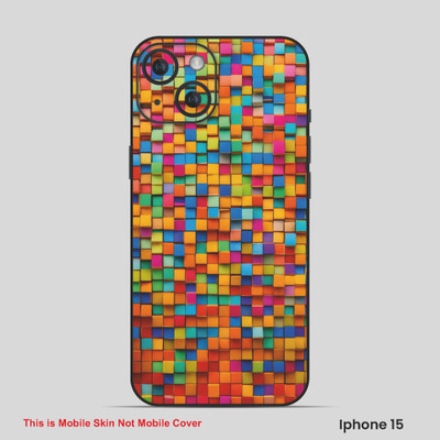 VYBE The Smart Choice iPhone 15 Pattern Mobile Skin(Mint Green , Multi Colour 10)