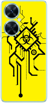 FCS Huawei nova 11i Printed Back skin Mobile Skin(Digital Flaming Cyber Skull White)