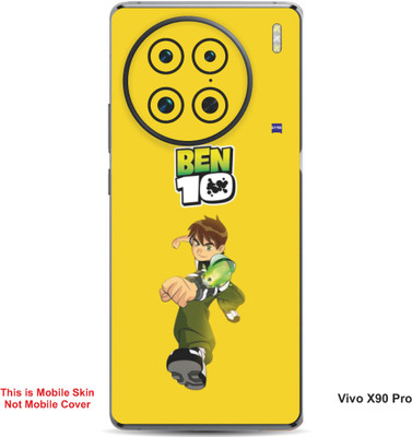 VYBE The Smart Choice Vivo X90 Pro Ben 10 Embossed Mobile Skin(Golden Yellow B15)