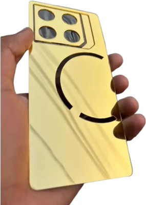 Mokteck INFINIX GT 20 PRO GOLD_Glossy Glass Finish Back Panel Skin with Logo Mobile Skin(Gold)