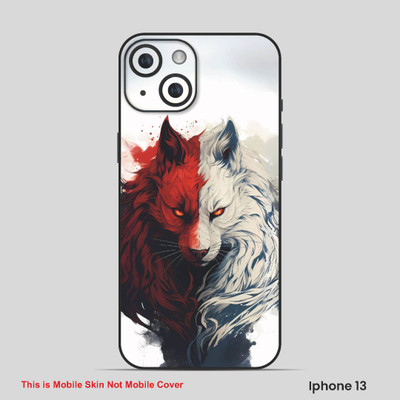 VYBE The Smart Choice iPhone 13 Wolf Embossed Mobile Skin(Crater Brown 3)