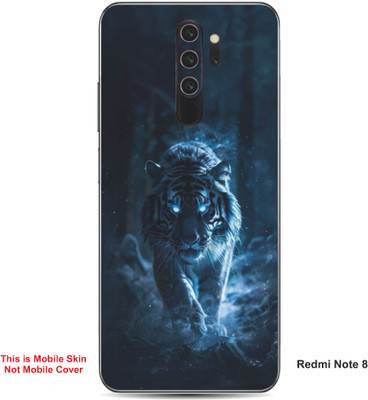 VYBE The Smart Choice Redmi Note 8 Tiger Embossed Mobile Skin(Blue & Black 15)