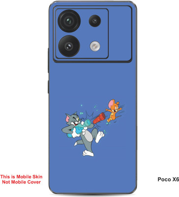 VYBE The Smart Choice Poco X6 Tom & Jerry Embossed Mobile Skin(Glaucous A3)