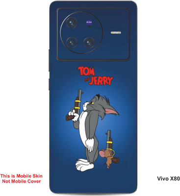 VYBE The Smart Choice Vivo X80 Tom & Jerry Embossed Mobile Skin(Fun Blue B12)