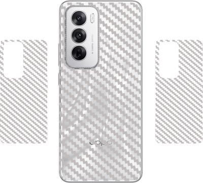 SHIVATRIX OPPO RENO 12 5G::, 3D CARBON FIBER BACK LAMINATION, (PACK OF 2) Mobile Skin(Transparent)
