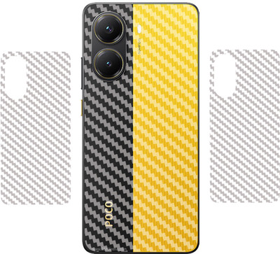 BERRIES POCO X7 PRO 5G, || 3D CARBON FIBER ULTRA-THIN BACK LAMINATION || Mobile Skin(TRANSPARENT)