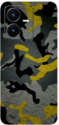 AsSkin Vivo Y22, vivo y22, vivo Mobile Skin(Ultra Super Military Yellow Camouflage With High Matte Finish.)
