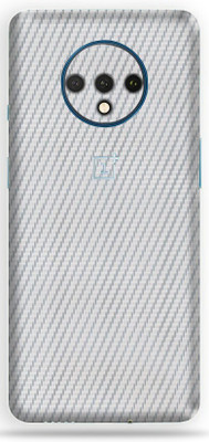 TJ CREATION OnePlus 7T, oneplus 7t Mobile Skin(Ultra Super Silver Carbon Fiber Skin With High Matte Finish.)