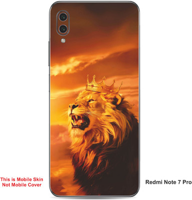 VYBE The Smart Choice Redmi Note 7 Pro Lion Embossed Mobile Skin(Brownish Orange 11)