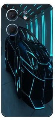 Vcare GadGets A5x (5G) Mobile Skin(Black & Light Blue)