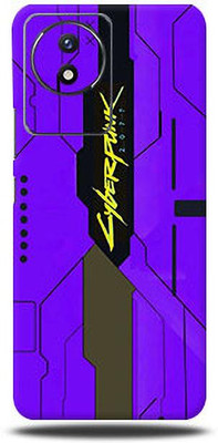 Mclaxa VIVO Y02 4G, Purple Cyberpunk For Vivo Y 02 4g, vivo y02 4g Mobile Skin(Purple Cyberpunk (Mobile Skin With camera protector (Back + Camera + Side))
