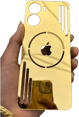 Mokteck VIVO Y16 Gold Mirror Finish Back Panel Mobile Skin(Gold)