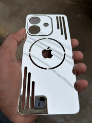 TWUAOP OPPO A3X 5G MIRROR BACK PANNEL ACRYLIC SHEET MERO APPLE Mobile Skin(Silver)