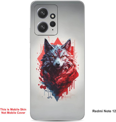VYBE The Smart Choice Redmi Note 12 Wolf Embossed Mobile Skin(Moon Mist 21)
